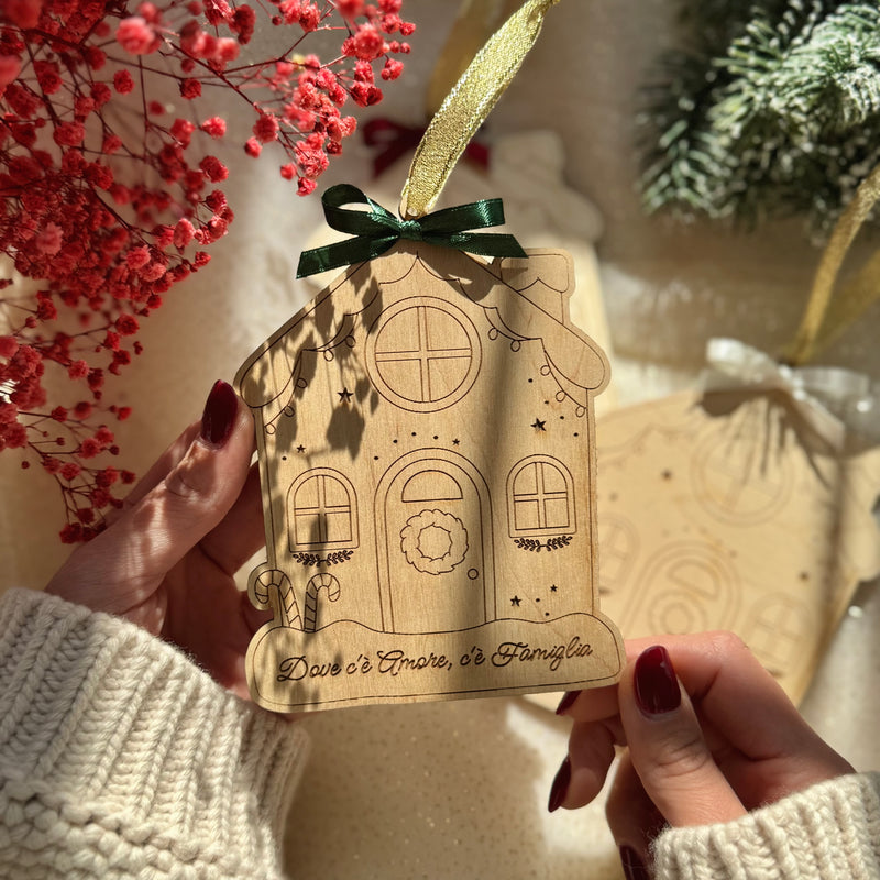 Casetta di Natale – Decorazione in legno personalizzata