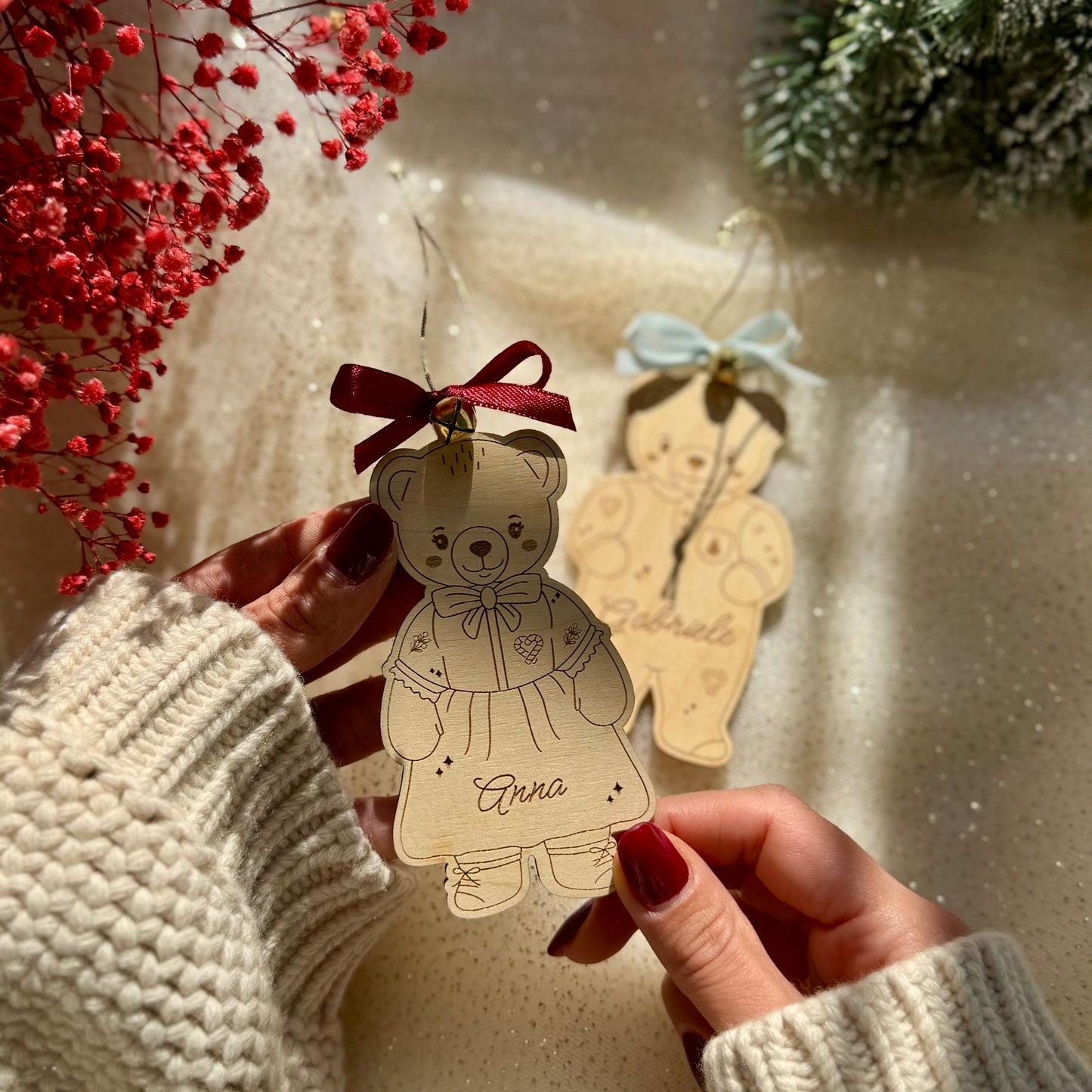 Orsetti di Natale – Decorazioni in legno personalizzate