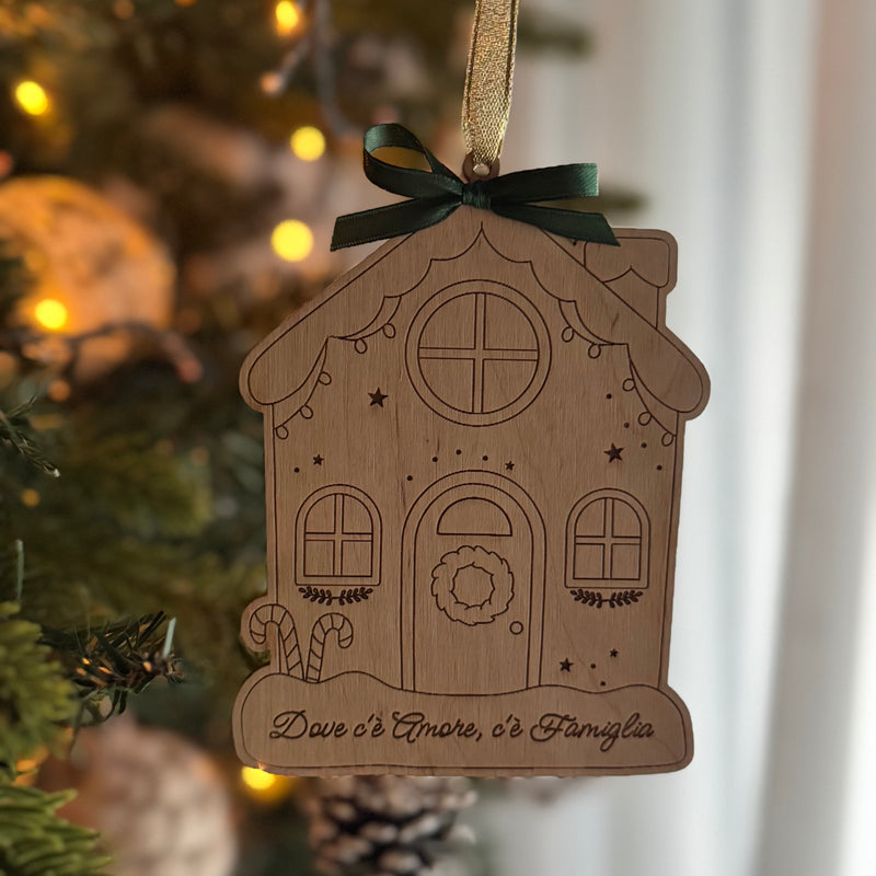 Casetta di Natale – Decorazione in legno personalizzata