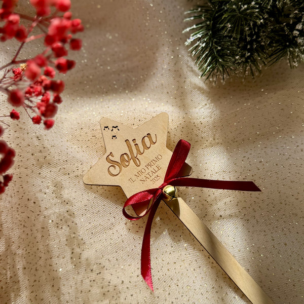 Stellina Primo Natale - Bacchetta Fotografica Personalizzata