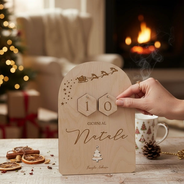 Countdown di Natale – Decorazione in legno personalizzata