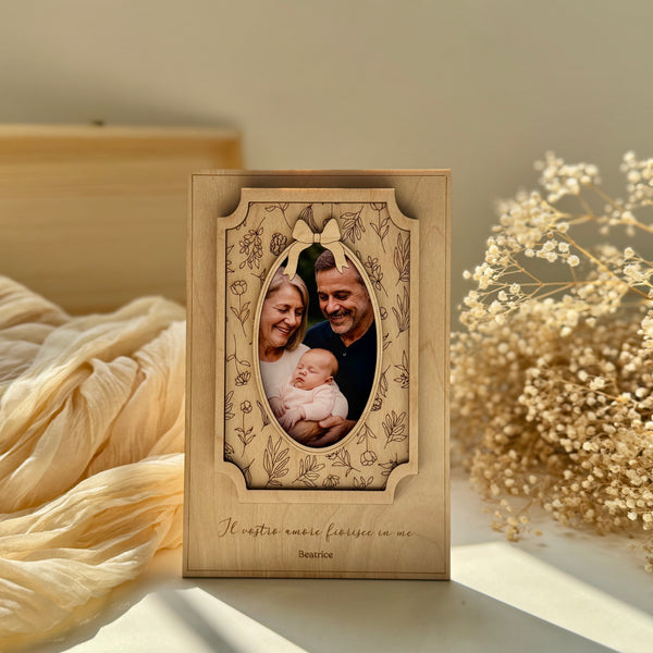 Cornice portafoto Nonni "Flower" personalizzata