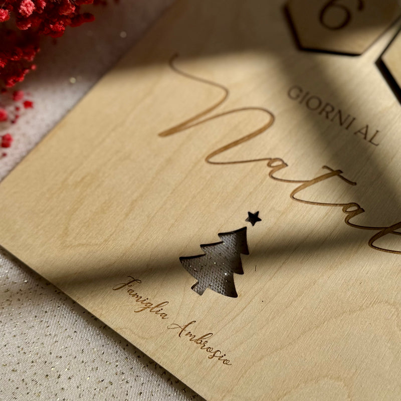 Countdown di Natale – Decorazione in legno personalizzata