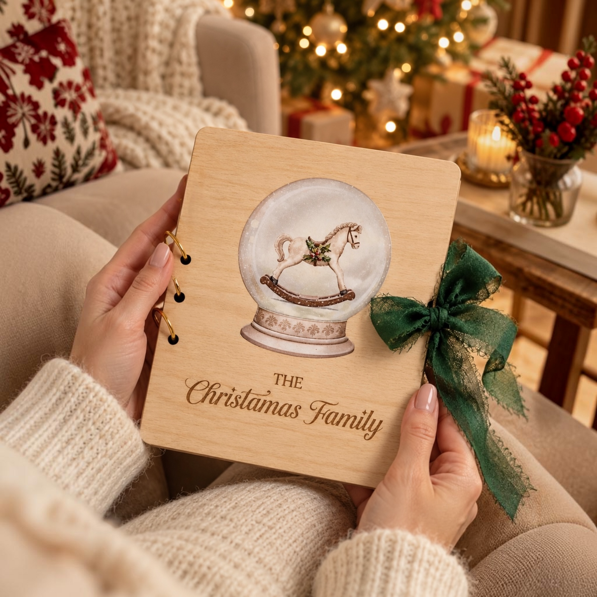 Album di Natale in legno – The Christmas Family