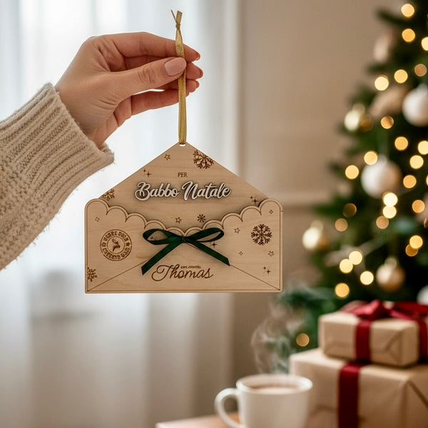 Portalettere per Babbo Natale – Decorazione in legno personalizzata