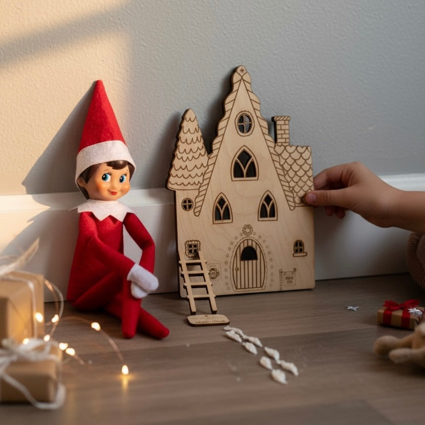 La Casa dell’Elfo di Babbo Natale – Decorazione natalizia in legno