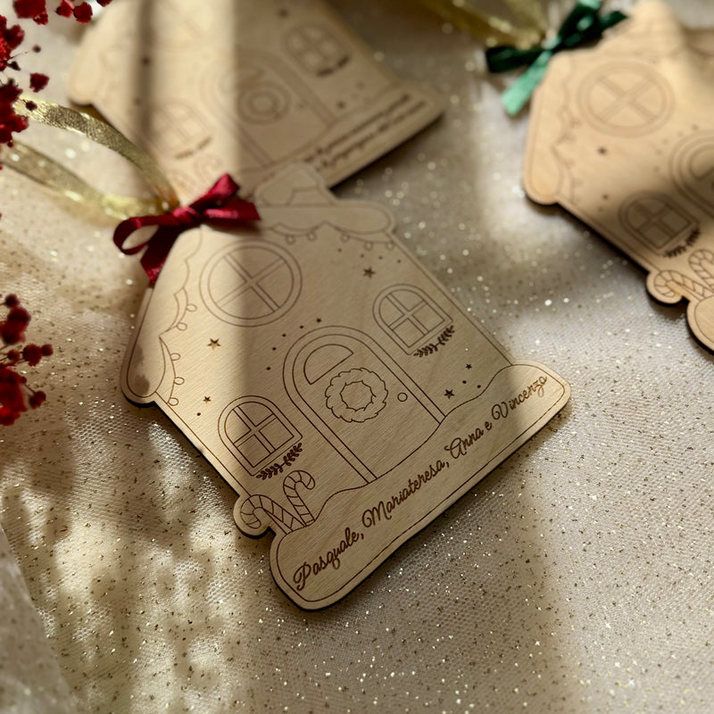 Casetta di Natale – Decorazione in legno personalizzata