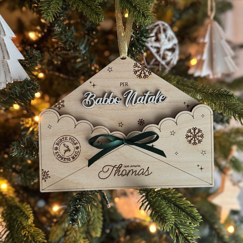 Portalettere per Babbo Natale – Decorazione in legno personalizzata