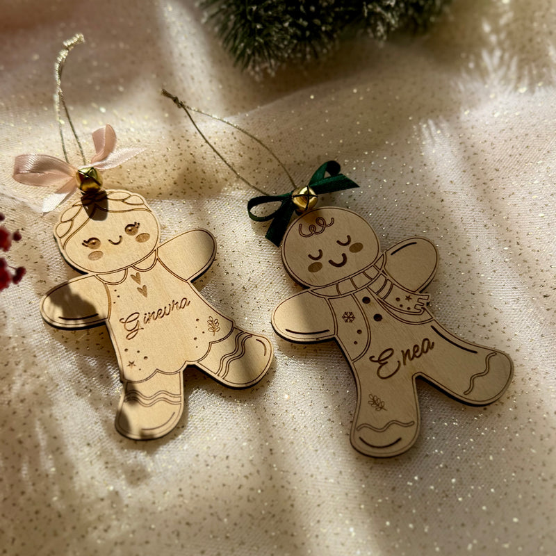 Omini di pan di zenzero – Decorazioni in legno personalizzate