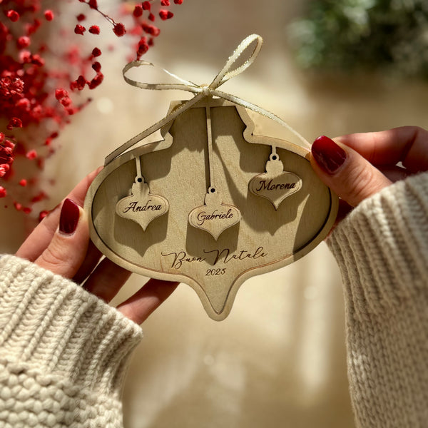 Arabesque di Natale – Decorazione in legno personalizzata