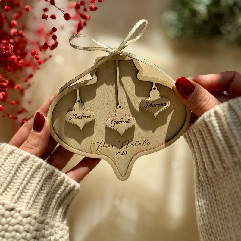 Arabesque di Natale – Decorazione in legno personalizzata