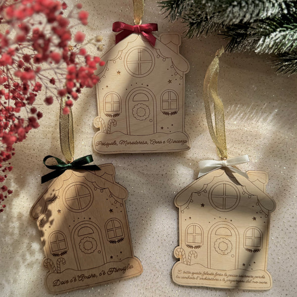 Casetta di Natale – Decorazione in legno personalizzata
