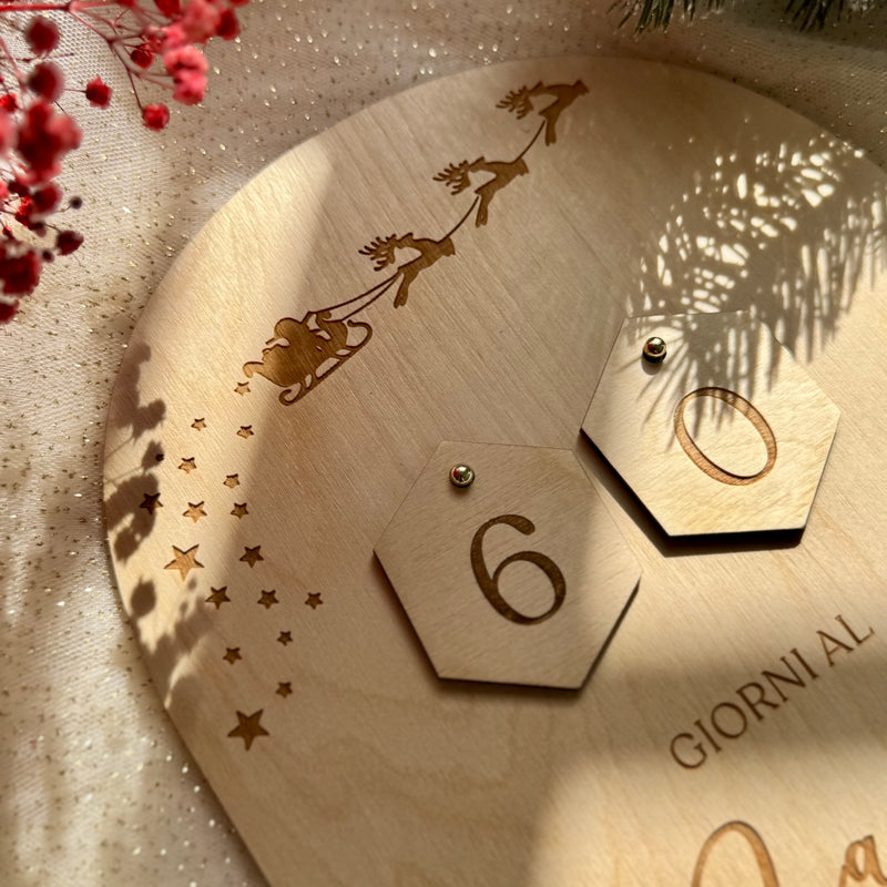 Countdown di Natale – Decorazione in legno personalizzata