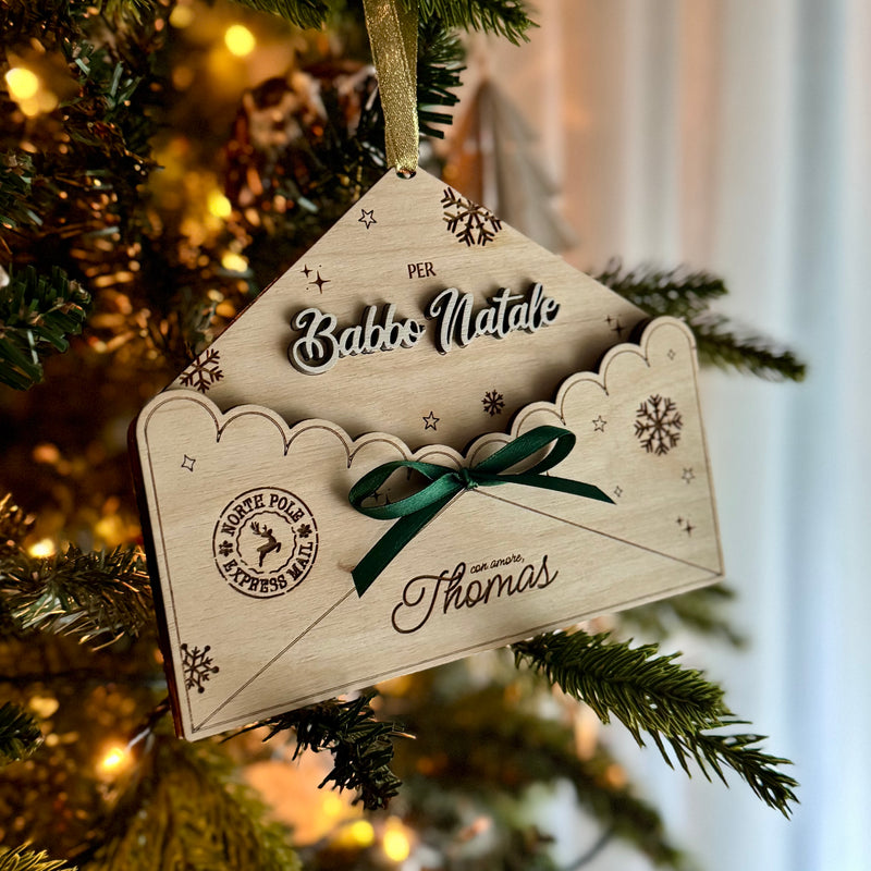 Portalettere per Babbo Natale – Decorazione in legno personalizzata