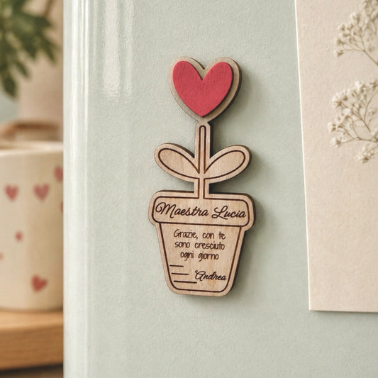 idea regalo maestra artigianale con nome personalizzato