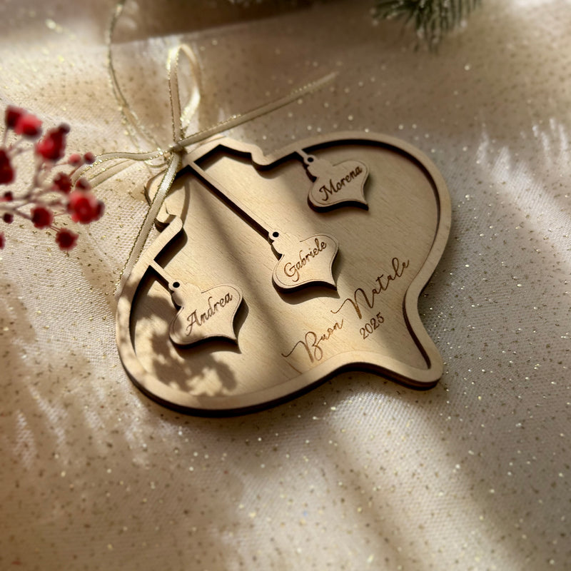 Arabesque di Natale – Decorazione in legno personalizzata