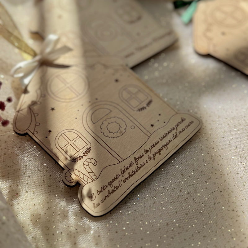 Casetta di Natale – Decorazione in legno personalizzata