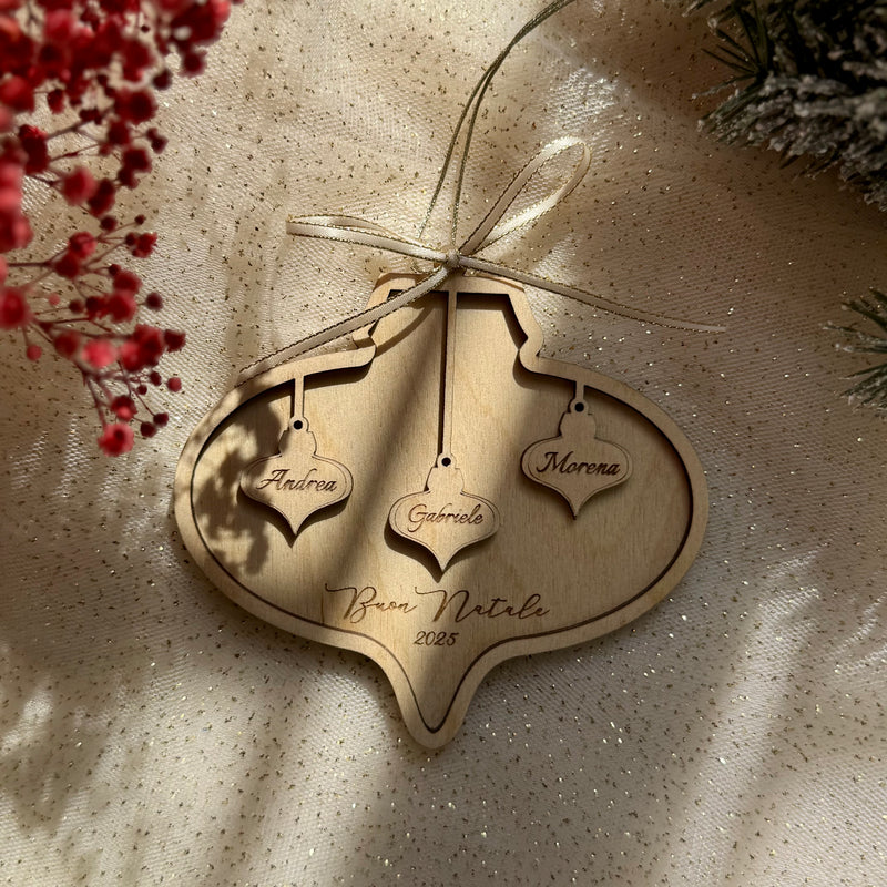 Arabesque di Natale – Decorazione in legno personalizzata