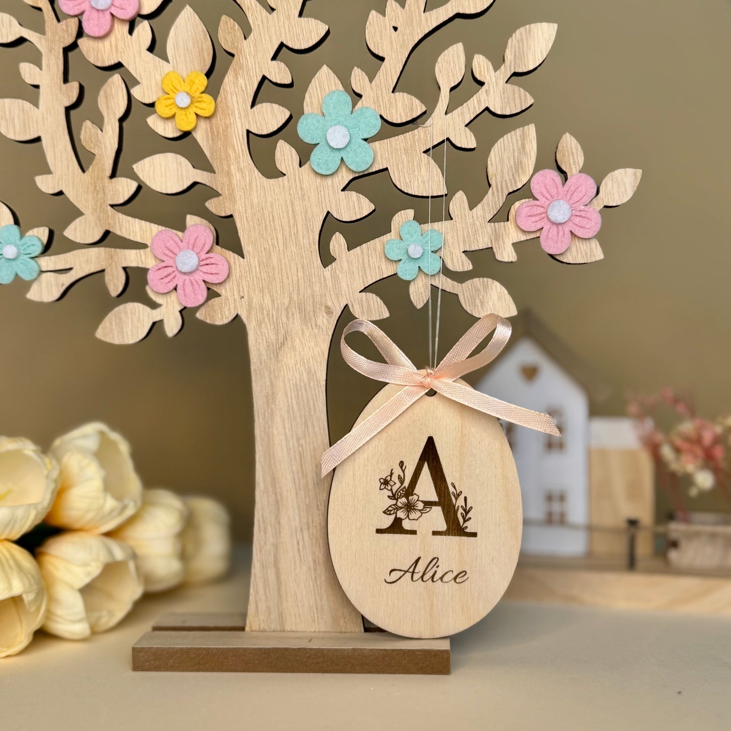 Segnaposto e decorazione da appendere "Bloom" Personalizzabile
