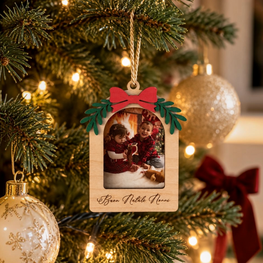 Decorazione portafoto per albero di Natale IDEA REGALO Nonni.